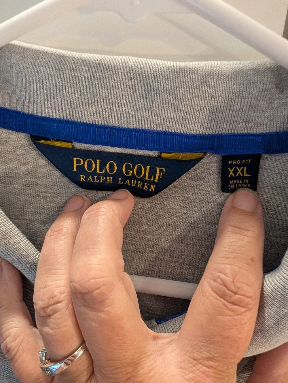 Polo Ralph Lauren Light Gray Polo with Navy Pony Logo XXL